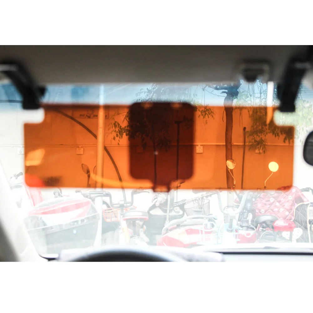 Car Sun Visor Dazzling Goggle 2 in 1 Day Night Vision Sun Anti-UV Block Visor Anti-Dazzle Sunshade Driving Mirror Clear View