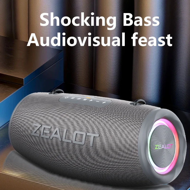 ZEALOT S87 80W Wireless Speakers, Outdoor Portable Subwoofer