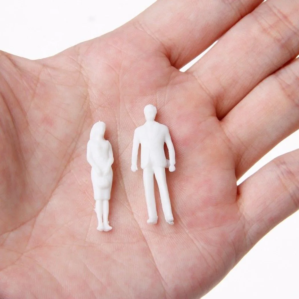 Figures Model Miniature Figures People Plastic DIY Cafts Figures Human Miniature Mixed Painted Model Train White Brand New