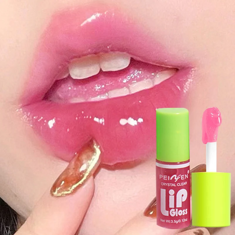 Conjunto de brilho labial espelho de óleo labial longa duração pérola bb lábio transparente maquiagem brilho brilho brilho labial feminino cosméticos coreano 4 cores