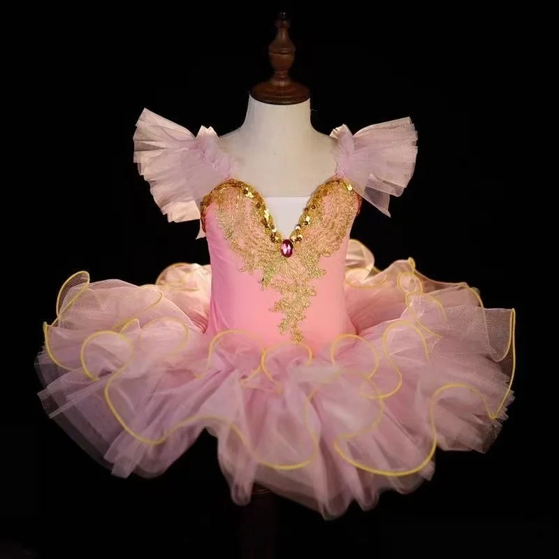 

2026 Children's Ballet Tutu for Little Swan Performance New Arrival Princess-Style Puffy Tutu for Girls' 1st June Children's Day