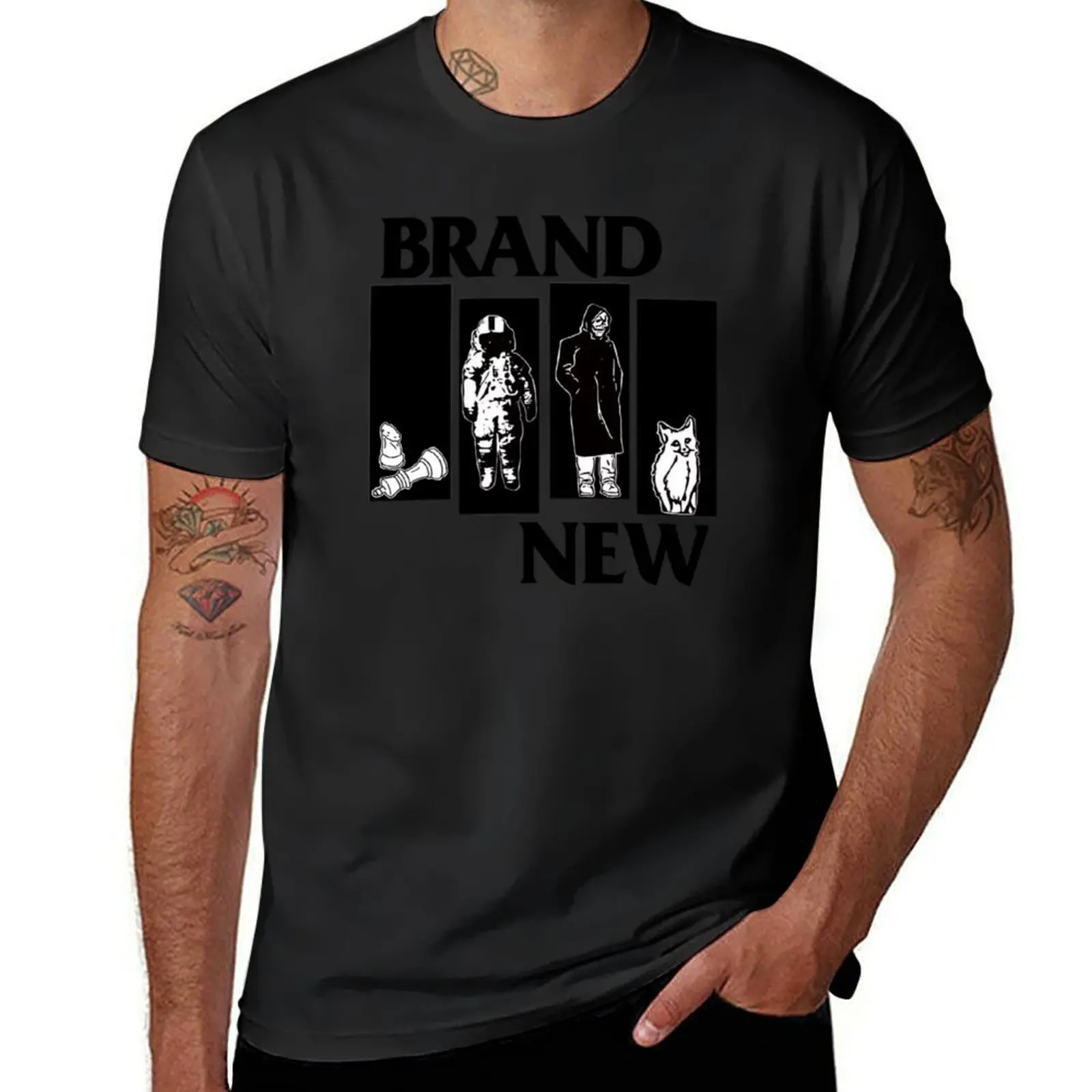 Brand New Black Flag Band Parody Crossover T-Shirt quick-drying sports fans Short sleeve tee men