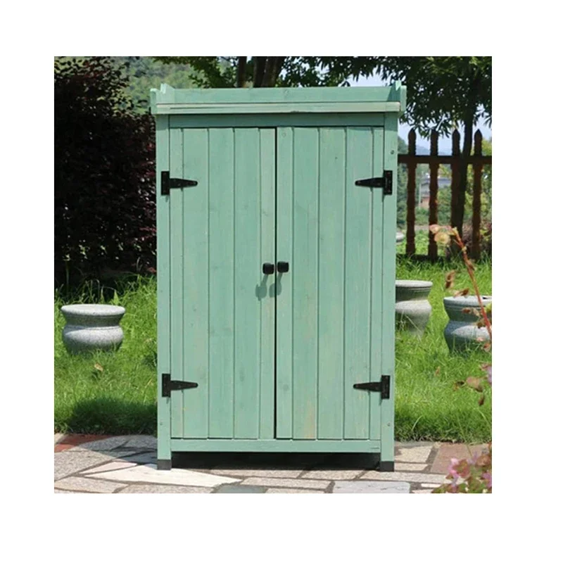 2026 Cheap Outdoor Garden Wooden Multi Compartment Storage Tool Cabinet
