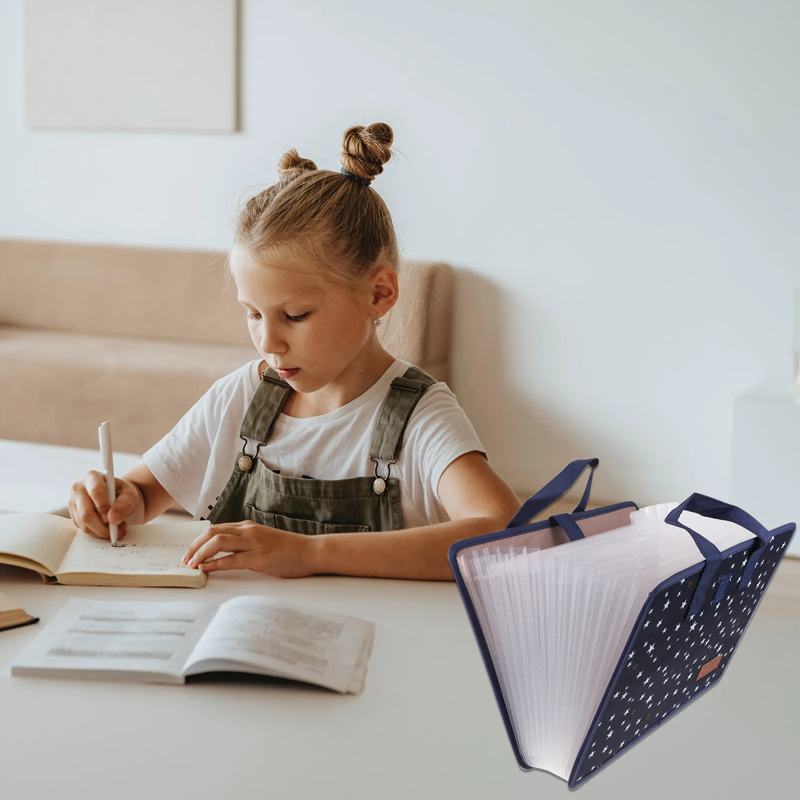 

13 Pocket Multi-Layer File Folder Expandable Document Organizer for Home Office Travel A4 Paper Storage Holder Portable Design