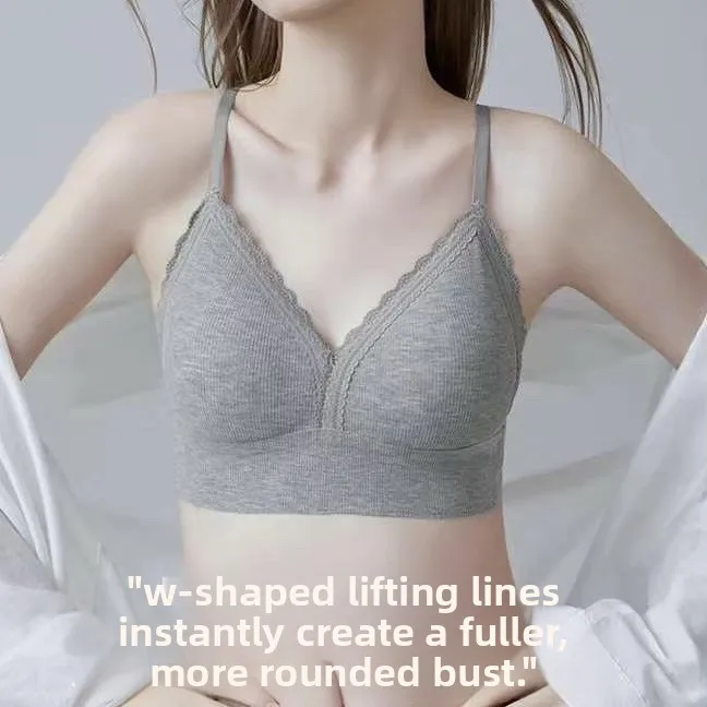 Damen-BH, Lingerie, fester Triangel-Cup, schöner Rücken, einteiliger Push-up-BH für Mädchen, drahtloser, nahtloser Unterbrust-BH für den täglichen Gebrauch.