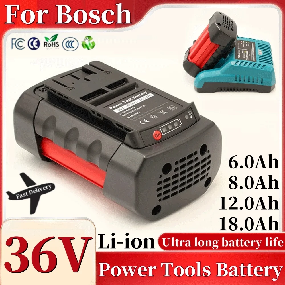 

36V Battery for Bosch BAT810 BAT840 6.0AH Rechargeable Lithium-Ion Replacement Tools Batteries D-70771 BAT836 BAT818 2607336003