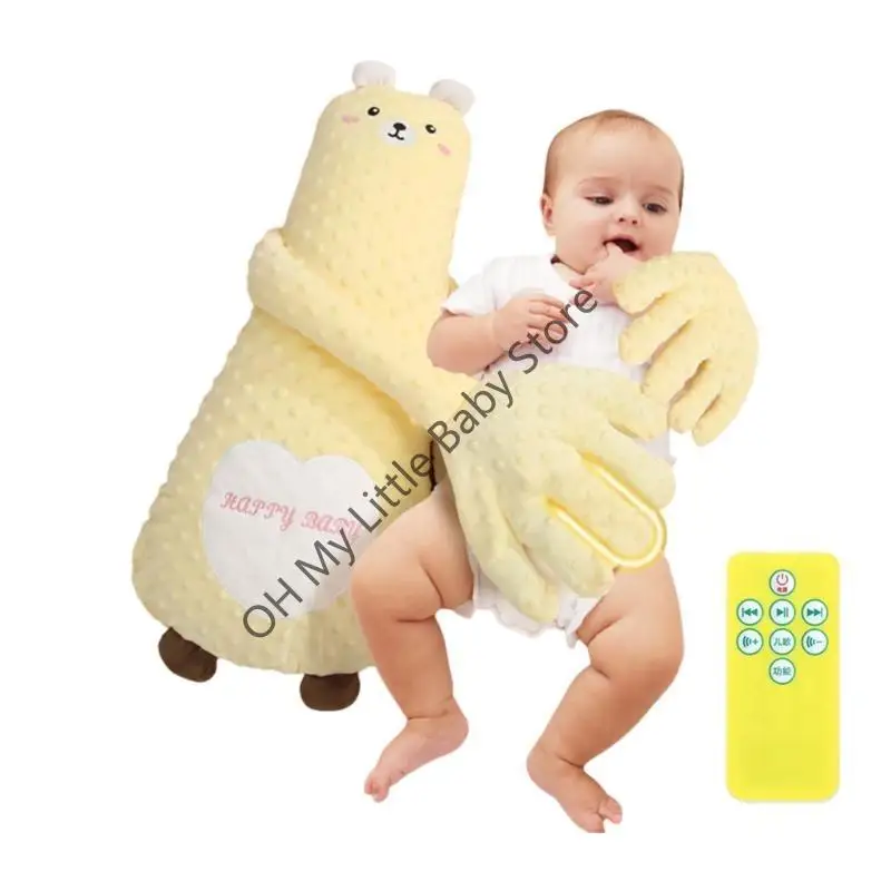 M76C كارتون مهدئ اليد وسادة استرضاء قابلة للتسخين لعبة المعزي للطفل مع/بدون 52 أغنية تعزيز راحة النوم #1