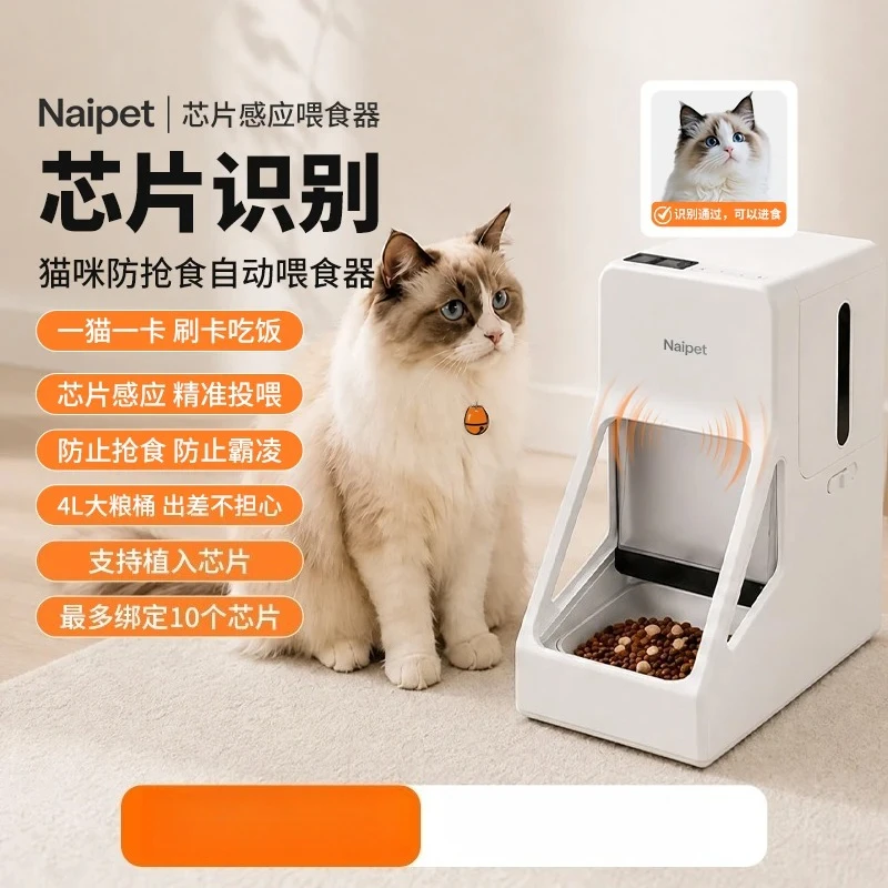 Smart Chip Identification Automatic Cat Feeder - Keeps Cat Food Fresh, Pet Cat Bowl