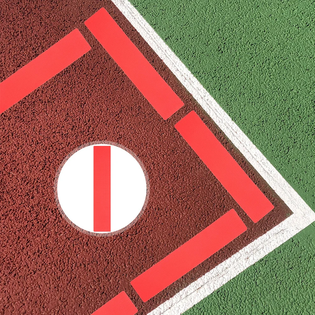

6Pcs Court Line Marker Kit Red PVC Sports Field Boundary Markers Training Equipment Tennis Basketball Outdoor Spot Markers
