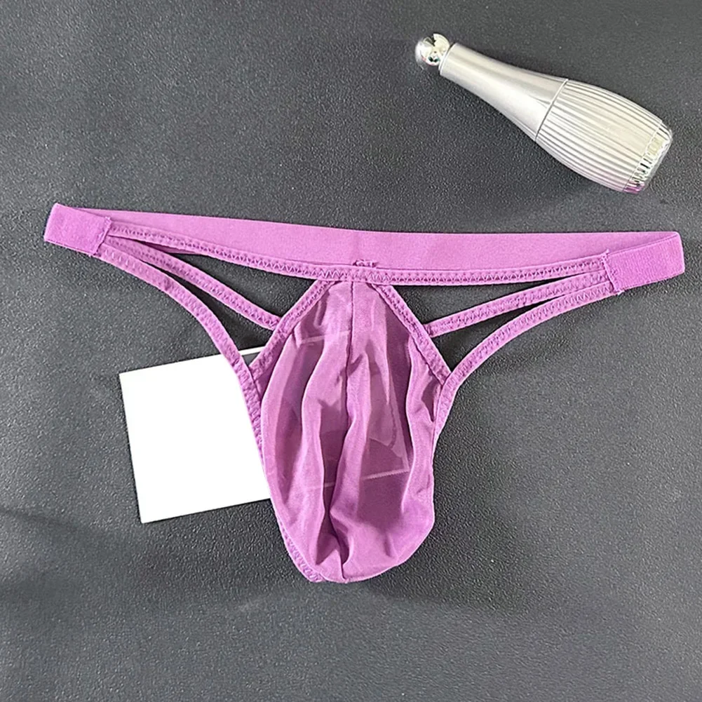 Sexy Men Mesh See Through Lingerie Shorts Low Rise Panties Underwear Solid Briefs Breathable Hollow Pouch Stretch Male G-string