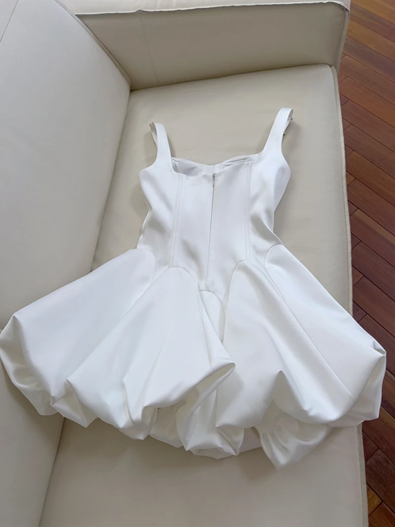 허리 조임과 반짝이는 다이아몬드가 있는 엘레 오르트 퍼피 스커트 여성용 드 글리치 하이 웨이스트 볼 가운 파티용