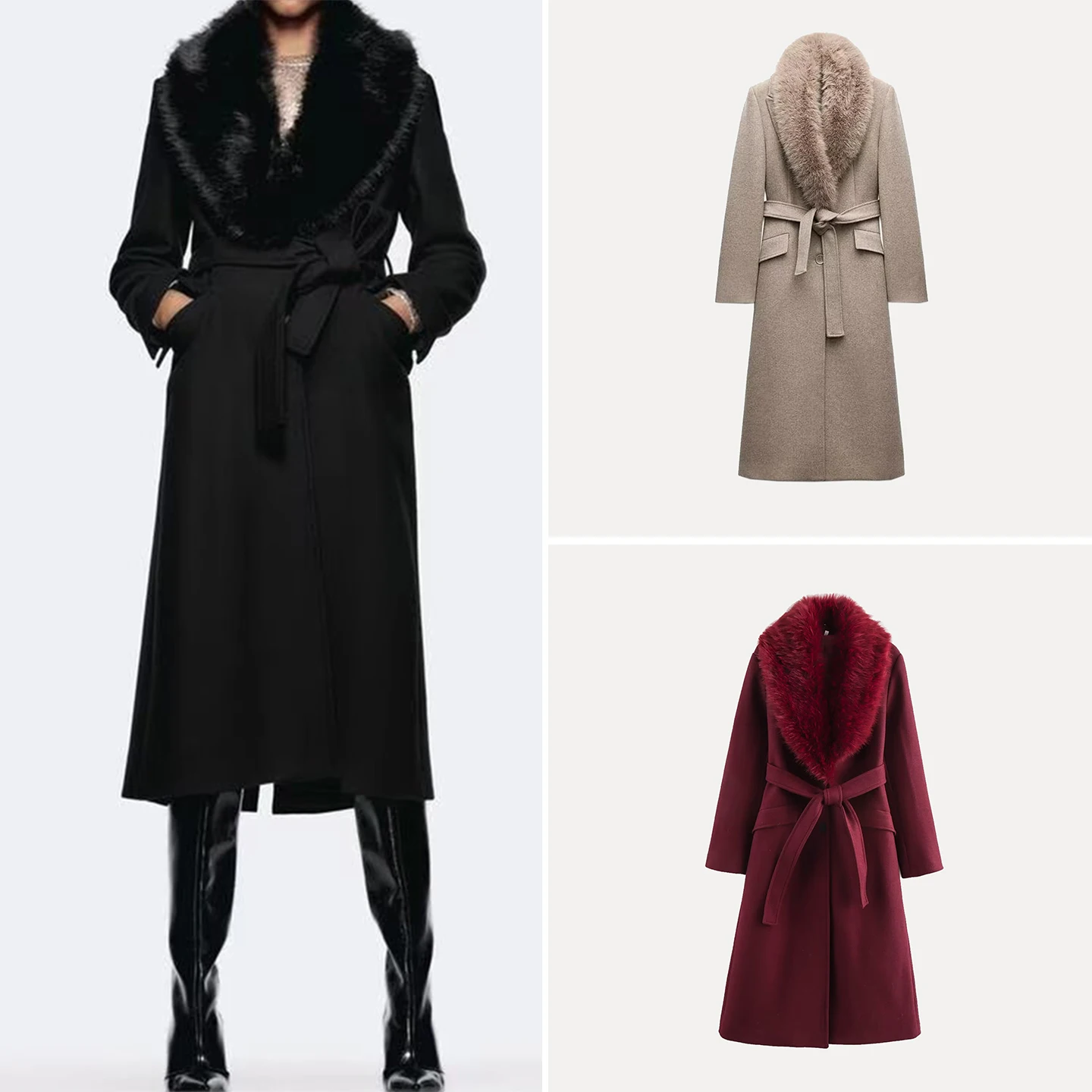 

Z Women's Long Casual Tee-Color Pure Coat Versatile Autumn 2025 Faion Ladies' Woolen Jaet Stand Collar Single Button
