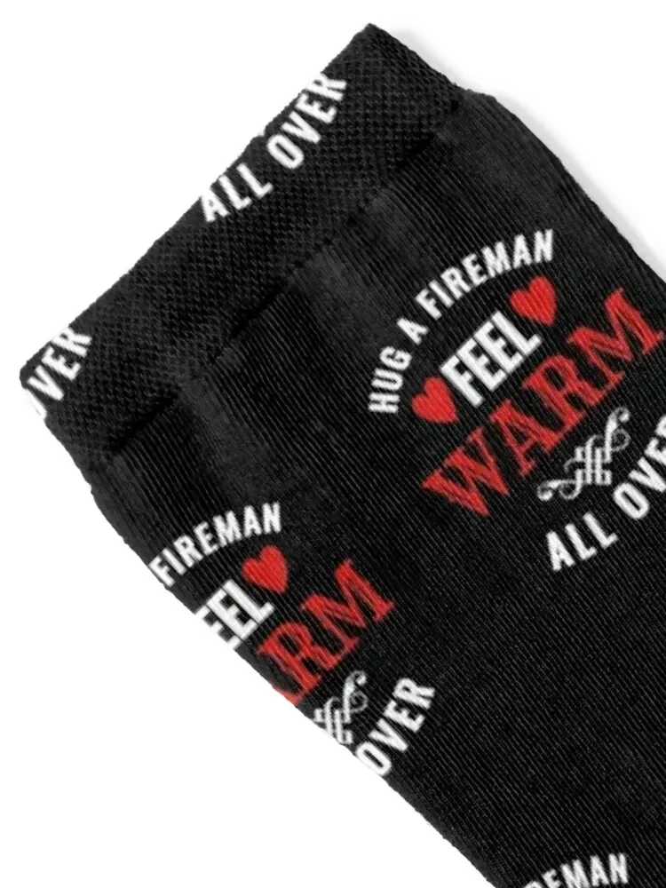 Hug A Firefighter - Feel Warm All Over Socks anti-slip set Men's Socks Luxury Women's