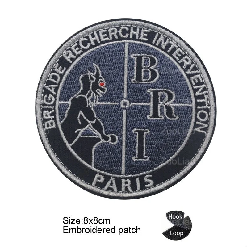 ZTY- Outdoor Military Fan IR Reflective BRI Tactical Sticker French Badge Identification Flag Badge RAiD Hook Loop Patches