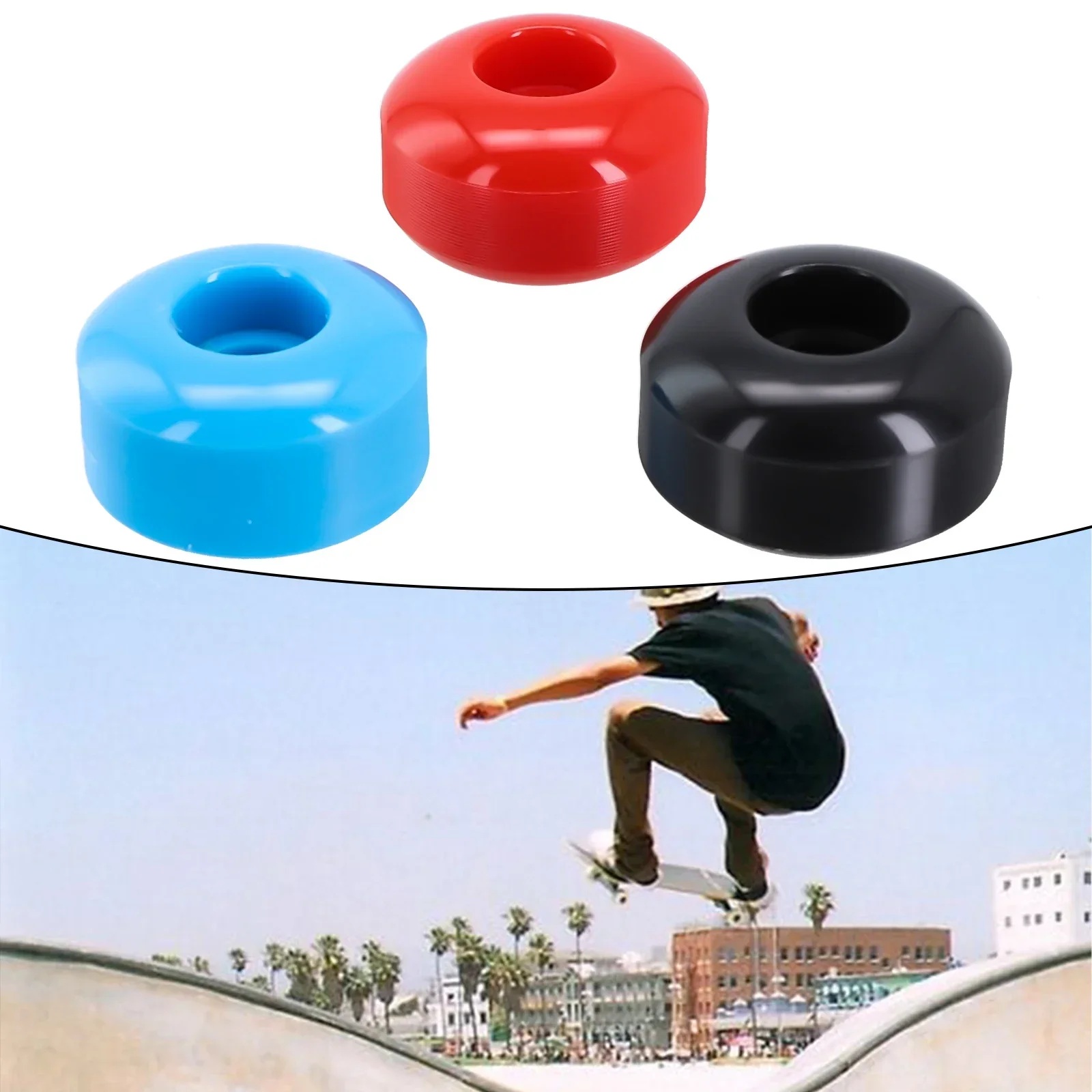 Set Of 4 Hard Skateboard Wheels 52mm Diameter 95A Hardness For Control And Stability PU Blue/Black/Red Skate Board Accessories