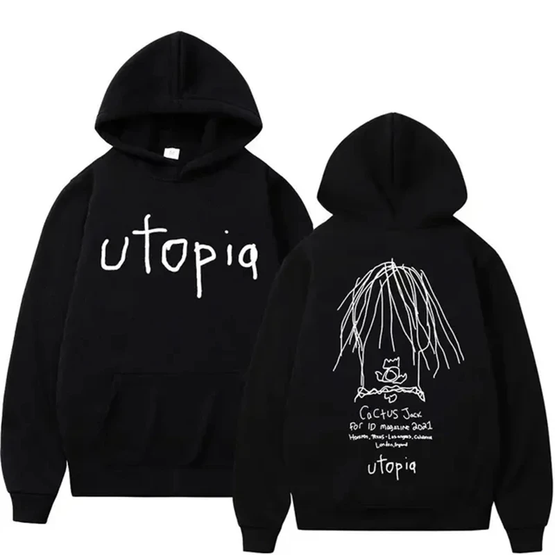 Rapper Cactus Jack Music Album Hoodies Men Women Fashion High Street Sweatshirts Vintage Hip Hop Pullovers Hoodie Oversized Tops