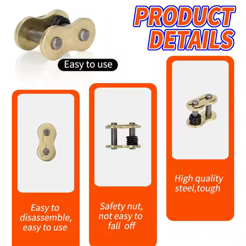 Motorcycle Chain Buckle Ring Link 420 428 520 525 530 Heavy Chain Connecting Connector Master Joint Link With O-Ring Chain Lock - Image 3