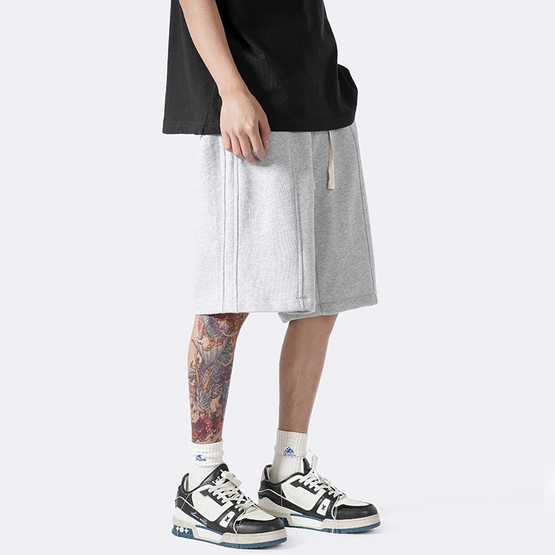 

ay Casual Sports orts for Men Loose Fit Straight Leg Summer Thin Five-Quarter Length ket Detail Iron-Free Youthful Ene...