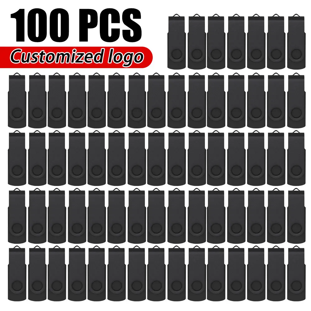 100pcs/lot Free Logo Usb Flash Memoria Stick Pen Drive 2.0 64GB 32GB 8GB Original Usb Flash Drive Gifts Pendrive Usb Key Flash