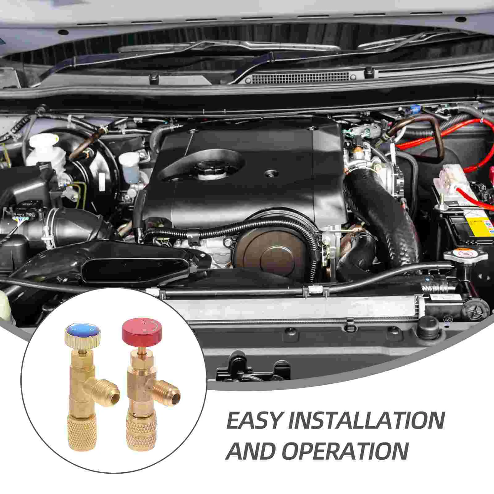 Connecteur de assujetde climatisation de voiture, outil de noyau de assujet, vannes compactes en laiton, remplissage droit, électrique pour la maison, indispensable de la fermeture de fourmi, 2 pièces