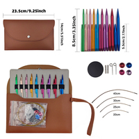 A Set of 31 Knitting Tools with Removable Sleeves and Collar Circular Needles, Colorfulful Rope Replacement Circular Needles, 9