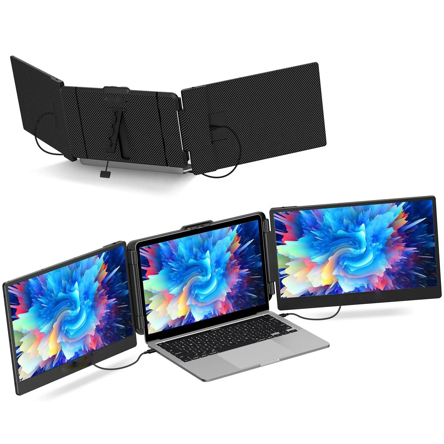 

OEM ODM 14 Inch Folding Screen 360 Degrees With Full Function Triple Portable Laptop Screen Extension Extender