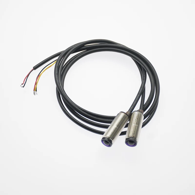 M12 Infrared Sensor Diffuse Reflection Photoelectric Switch NPN Normally Open 5V 3M Distance Adjustable