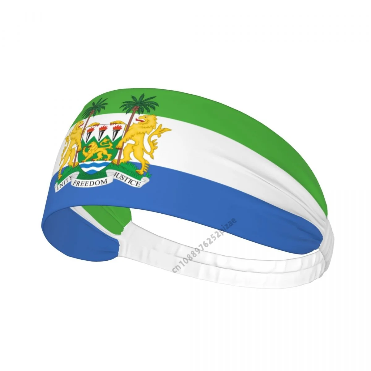 

Sierra Leone Flag Men Women Bands Elastic Wide Headbands For Yoga Sports Fitness Exercise Tennis Running Gym Dance Athletic