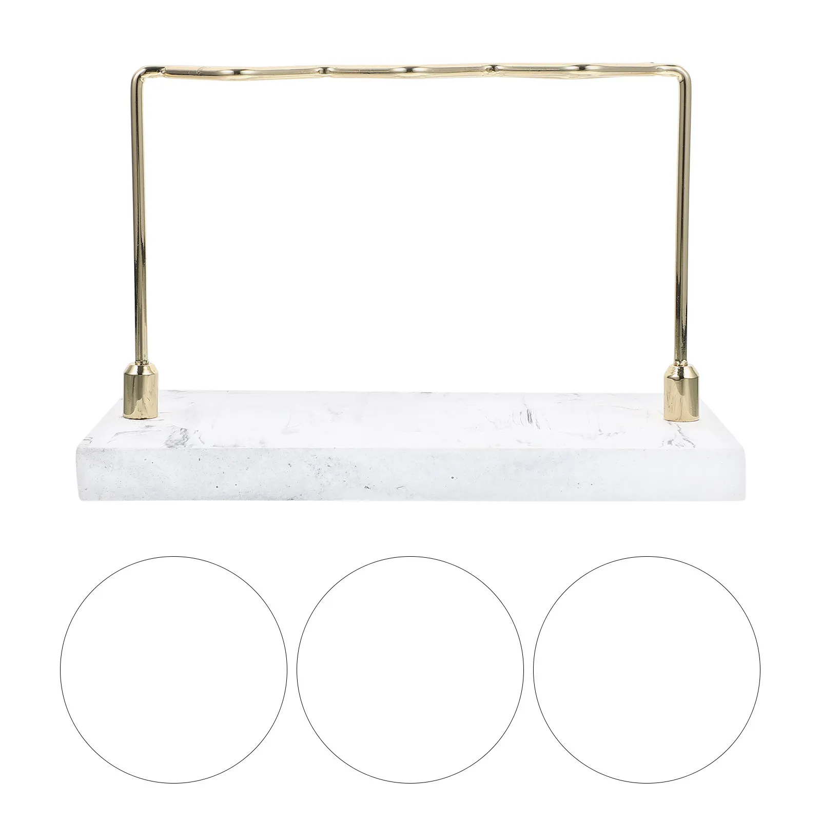

Elegant Marble Finish Toothbrush Holder Secure Standing Bathroom Organizer Rack Easy Rinse Cleaning Reusable Stand for Makeup