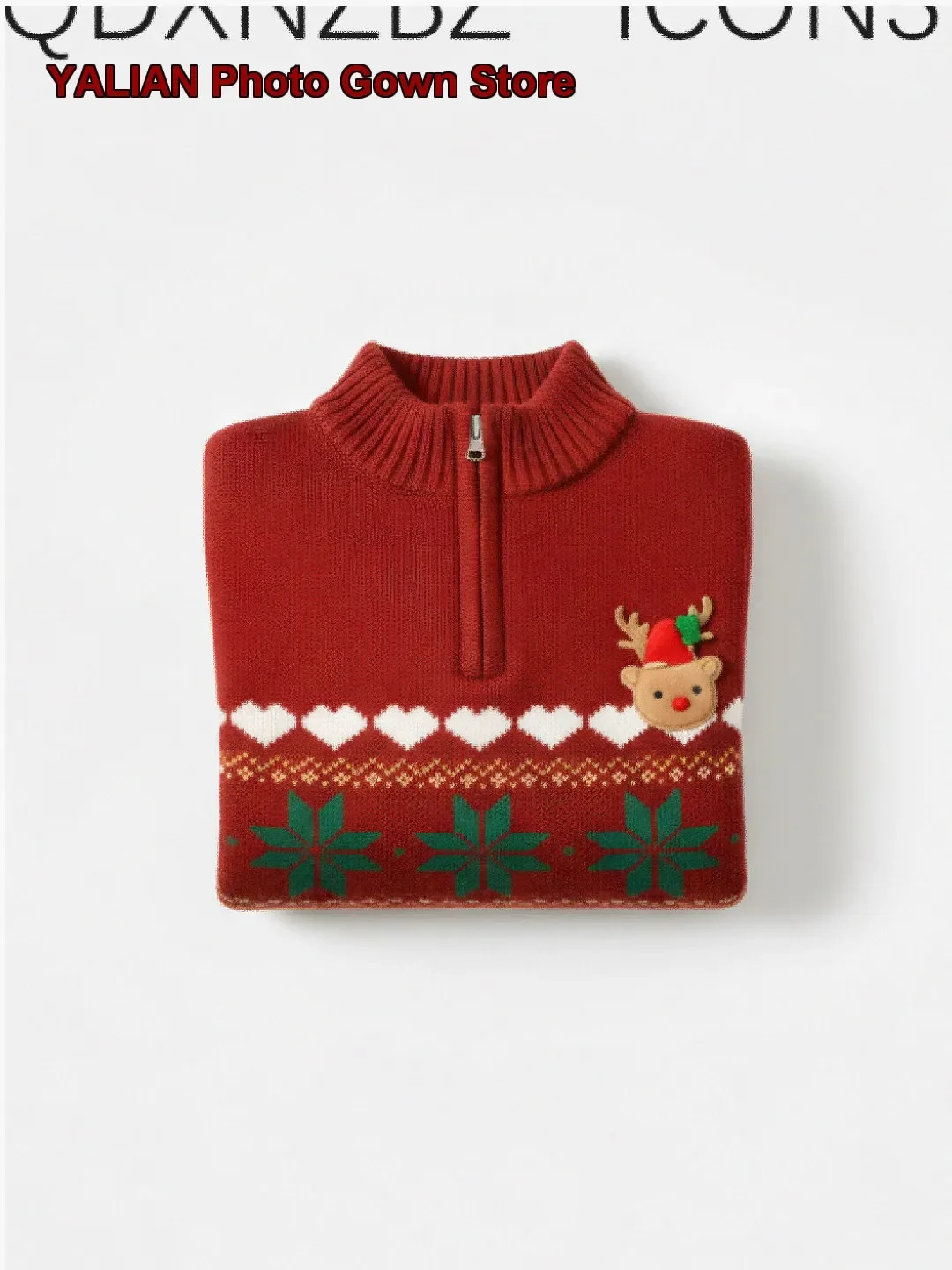 Christmas Kids Clothing Boys Winter Wearable Gift Newborn Red Knit Top