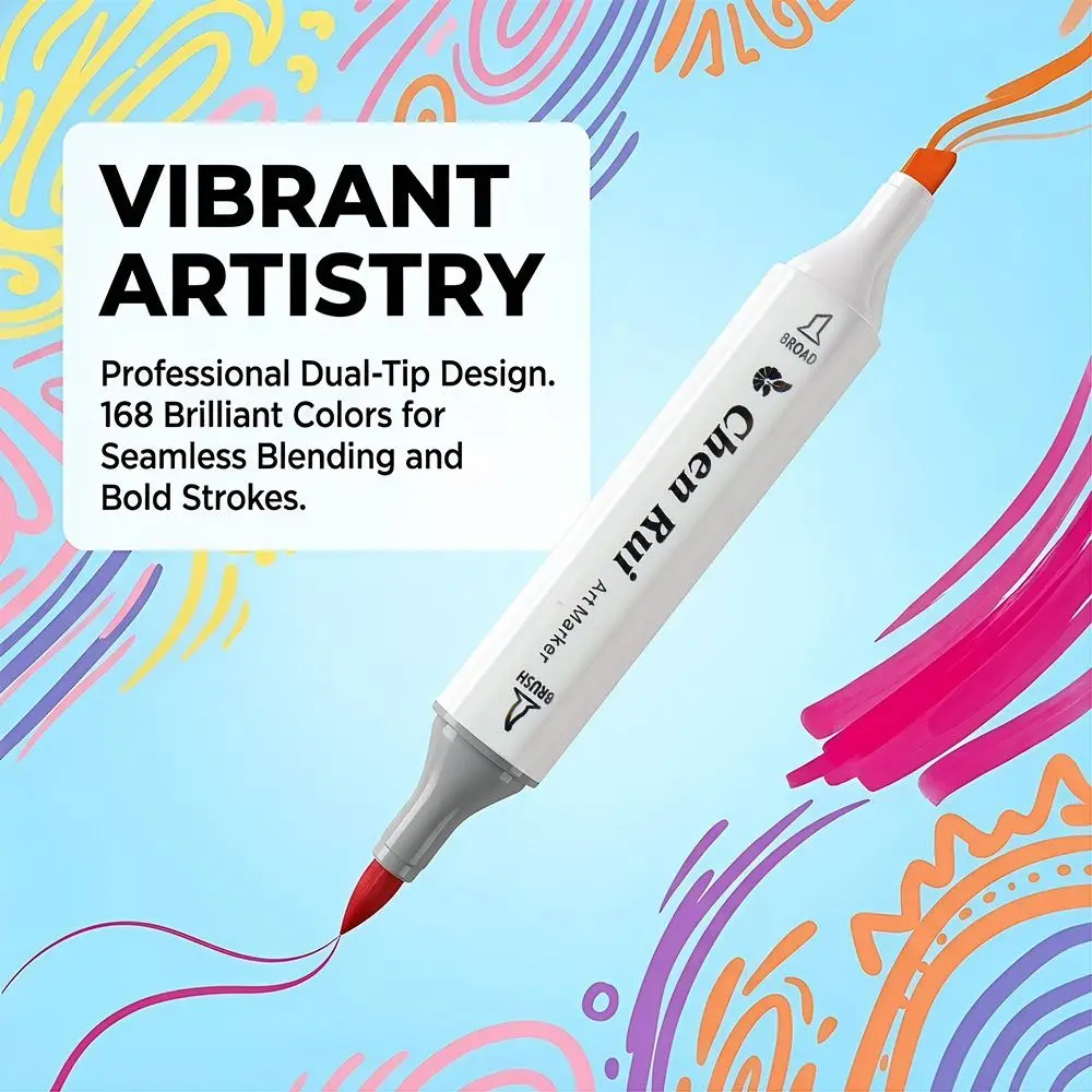 48/60Pcs Portable Alcohol Ink Alcohol Markers Brush Tip Chisel Tip Dual Tip Markers Dual Tip Drawing Markers Sketching