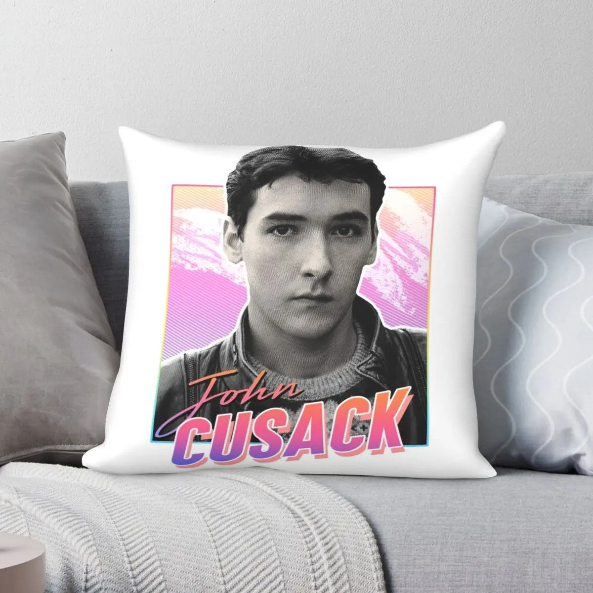 

John Cusack 80s Design Pillowcase Polyester Linen Velvet Pattern Zip Decor Pillow Case Home Cushion Cover