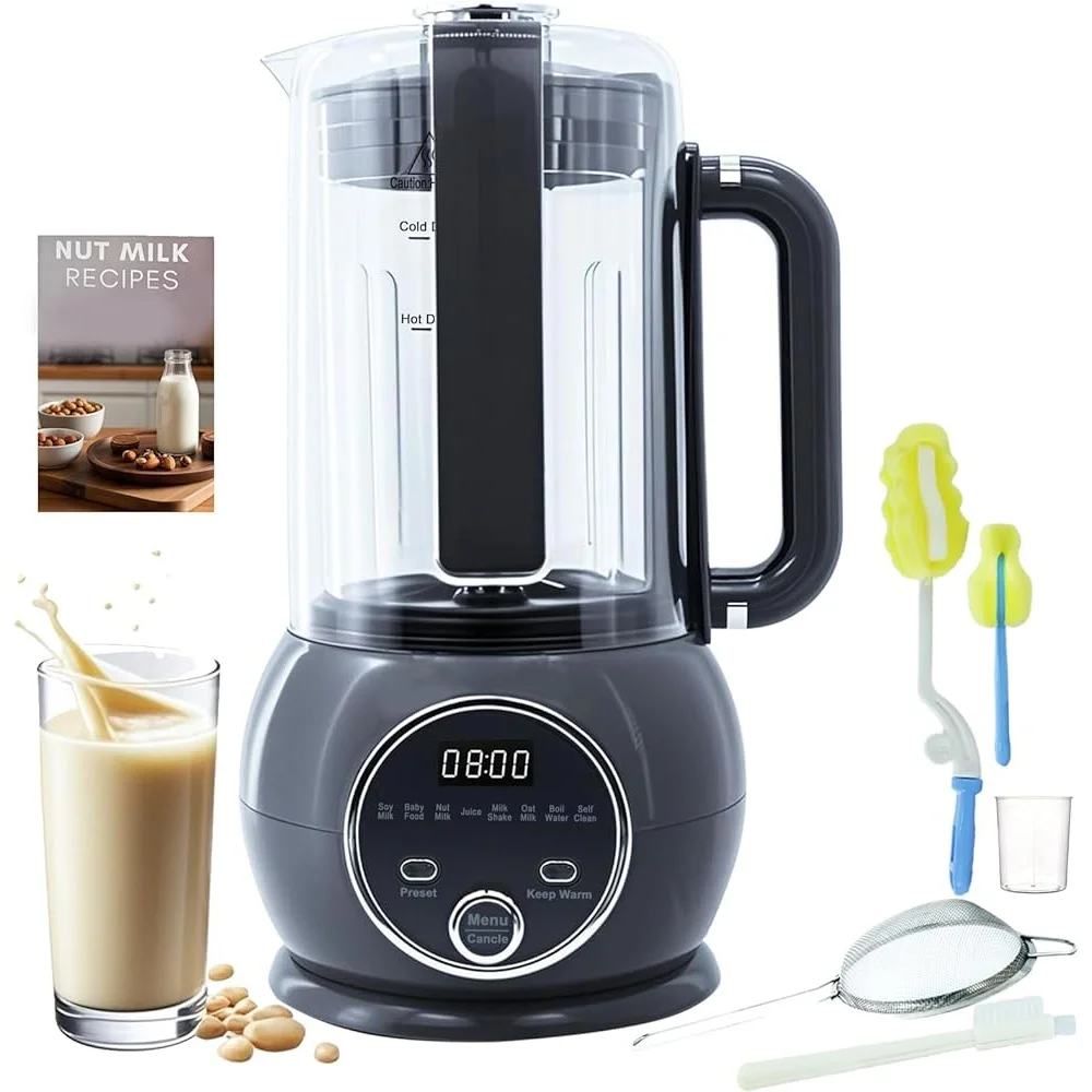 51 OZ Moer Melk Maker 10 Functies Automatische Amandel Cashew Haver Sojamelk Blender Babyvoeding Smoothies Quick Clean