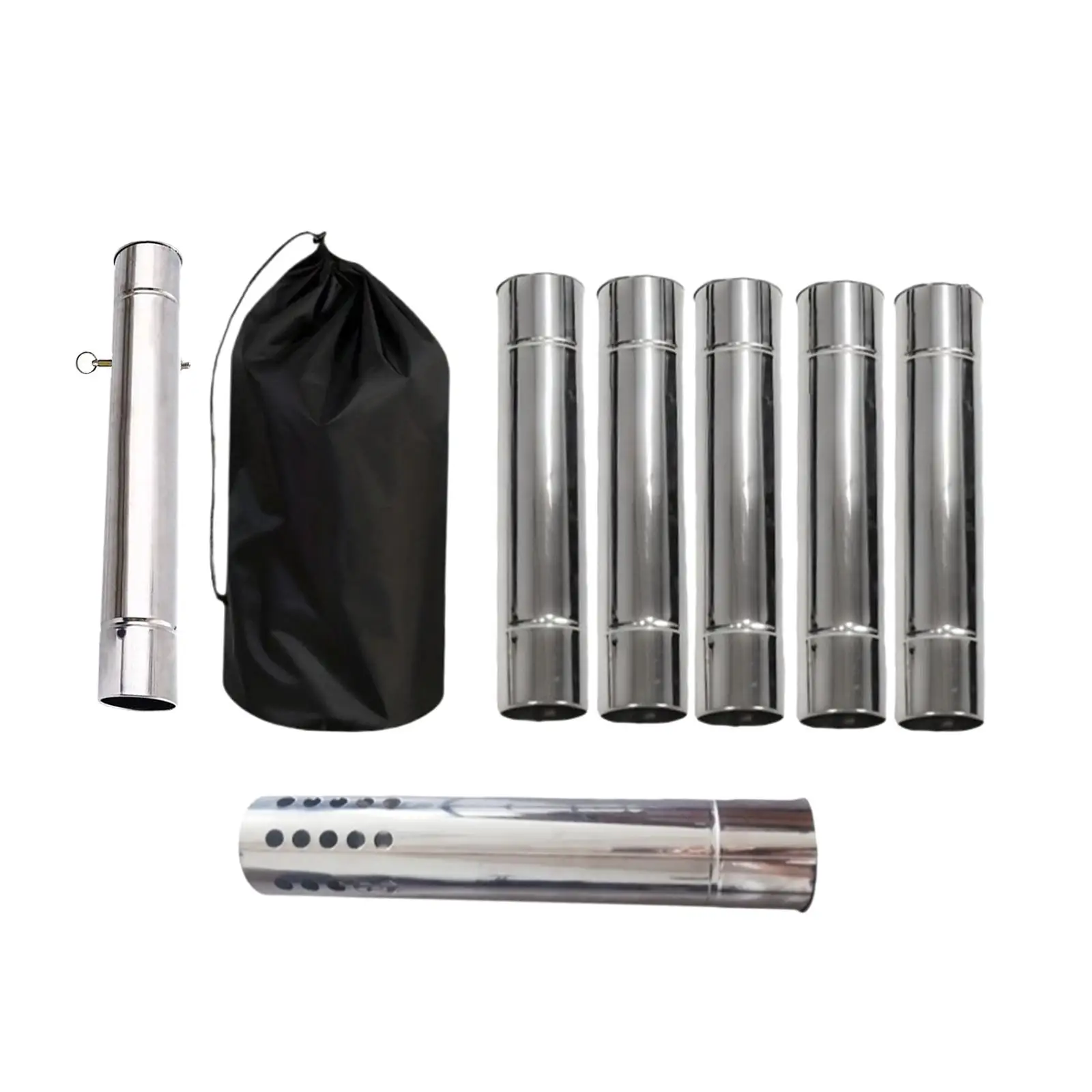 

Anti Scalding Chimney Tube Stainless Steel Heat Dissipation Flue Pipe for Tent Stove Camping