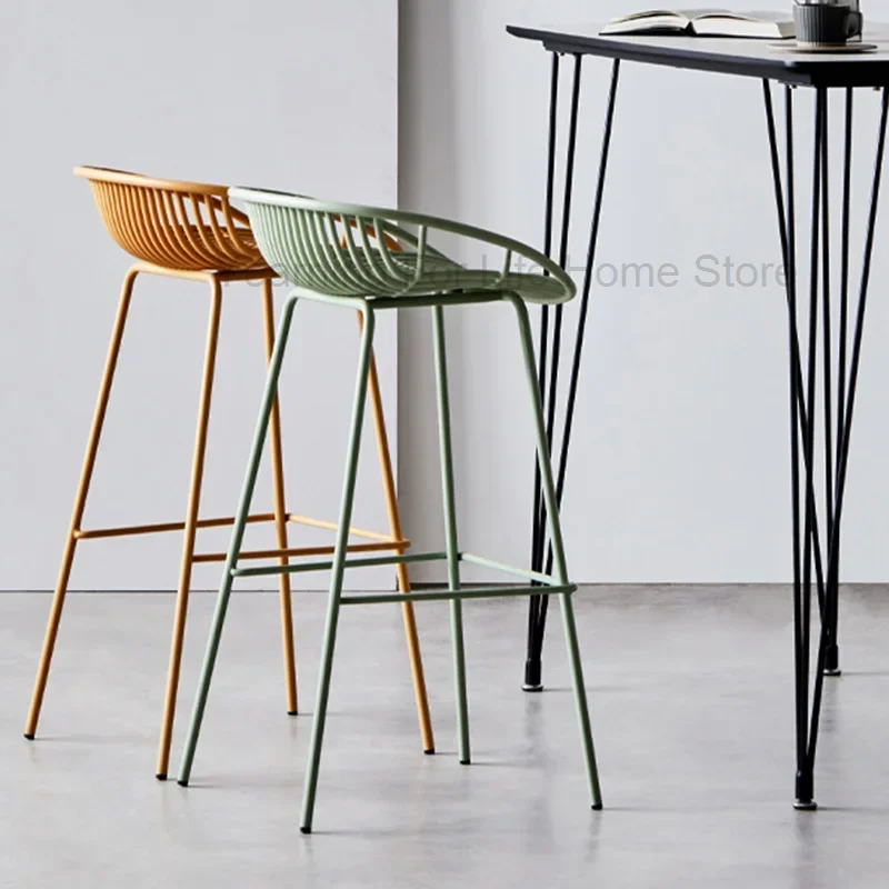 Dining Plastic Design Bar Chair Ergonomic Nordic Modern Living Room Relaxing Bar Chair Accent Taburete Alto Furniture