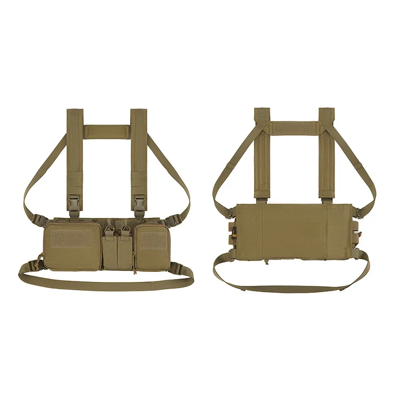 Imagem -02 - Tactical Peito Rig Vest Coletes de Combate Paintball Multi-bolso cs Field Training Vest Ajustável