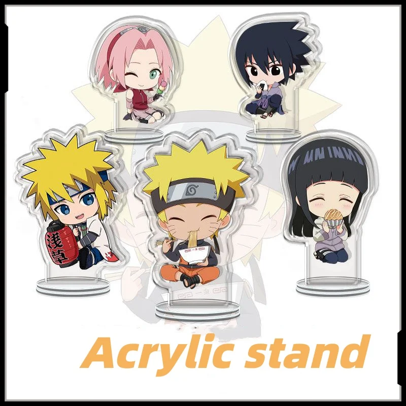 ناروتو أنيمي الطرفية حامل الدمى ناروتو ميناتو كاكاشي ساسوكي هيناتا ساكورا نموذج ثنائي الأبعاد اللعب حامل الوقوف