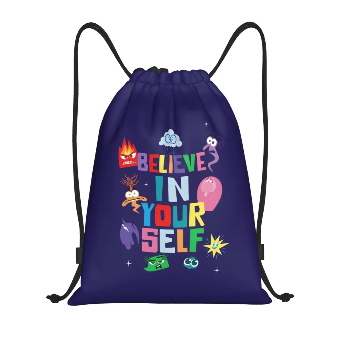 

Custom Inside Out Drawstring Bags for Shopping Yoga Backpacks Men Women Fantasy Animation Sports Gym Sackpack