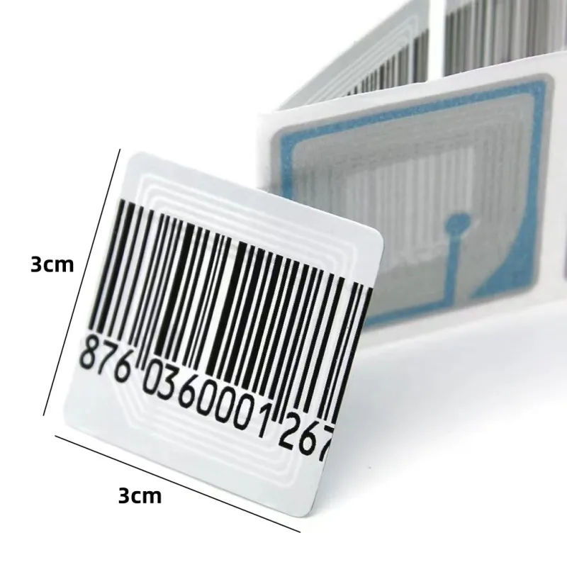 

2000 шт., 8,2 МГц, розничная безопасность, EAS, противоугонная 30*30 мм, защитная этикетка, RF мягкая метка, штрих-код, этикетка сигнализации EAS