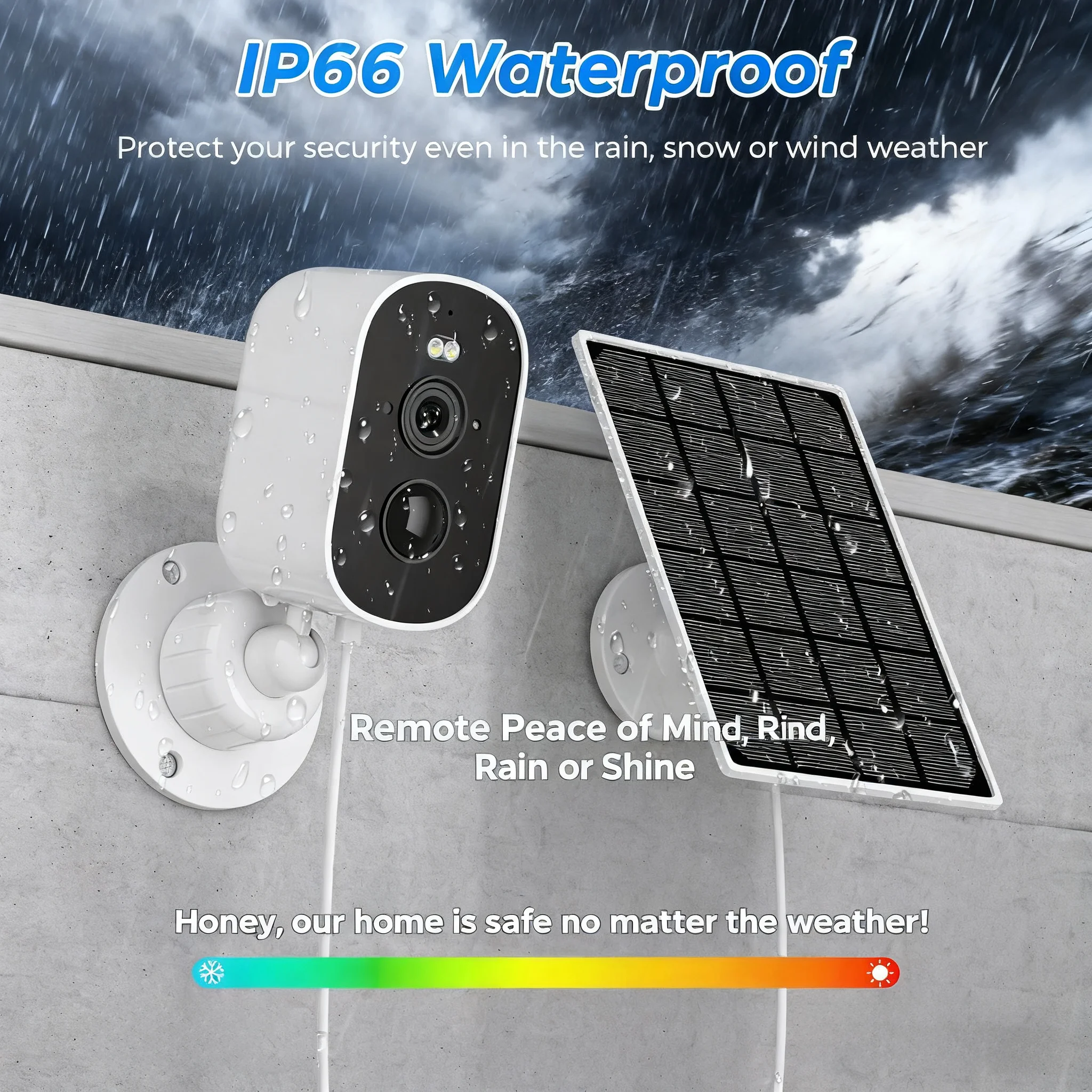 Source Factory 5MP Solar Security Camera Outdoor Wireless WiFi Battery Powered Color Night Vision Human Detection Surveillance