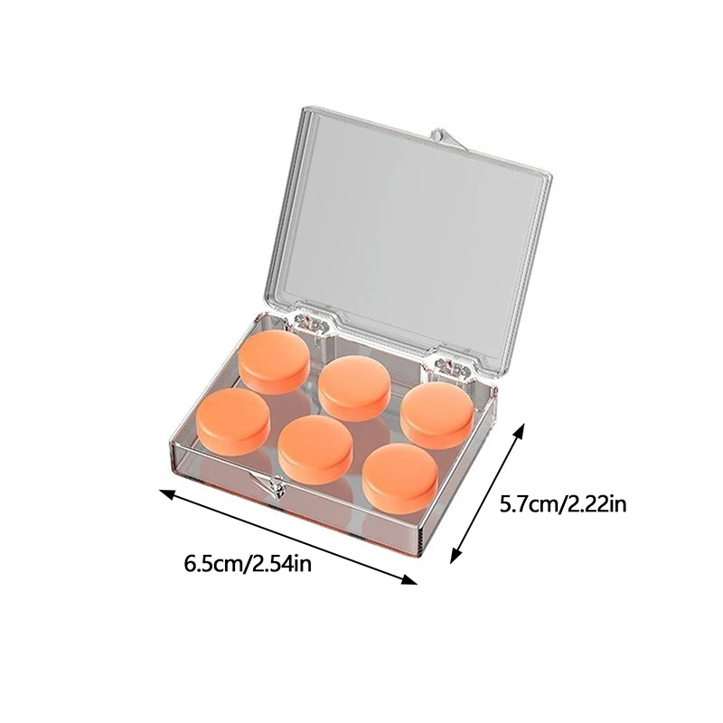 6Pcs Silicone Ear Plug Reusable Silicone Wax Earplugs Swimming Moldable Earplugs Noise Reduction Cancelling Sleeping Protection