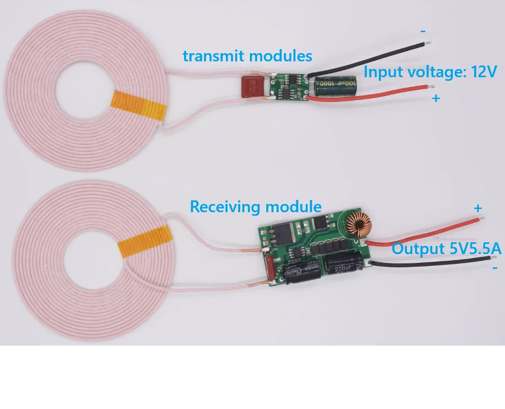 

12V power supply 5V5.5A output high current low heat low temperature wireless charging power supply module XKT901-18