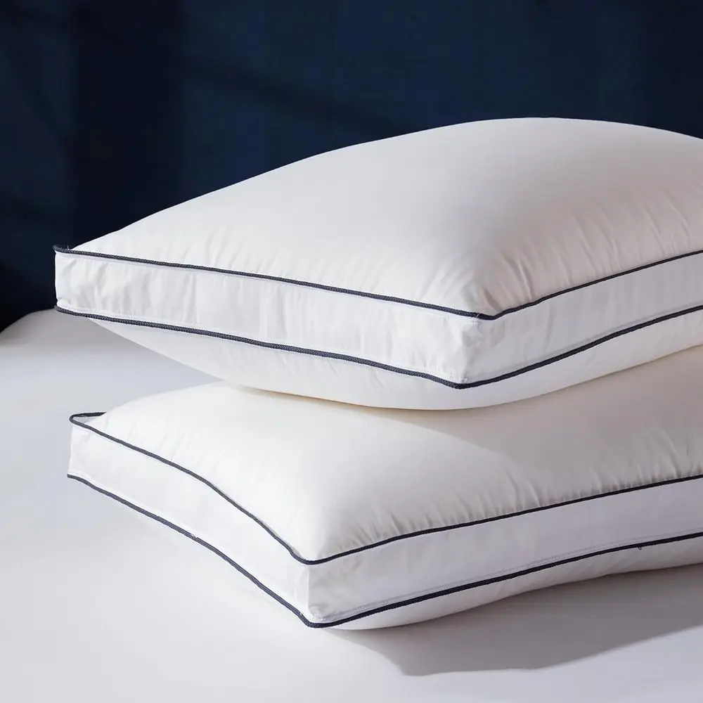 

King Size Goose Down Pillow Set of 2 - Premium Hotel Quality Pillows for Comfortable Sleep