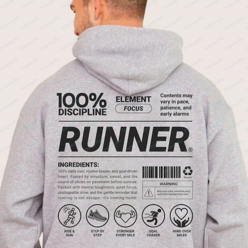 Funny Runner Hoodie Running Club Sweatshirt Gift for Runners Marathon Team Hoodie Winter Clothes Women Hoodies Women Y2k Clothes