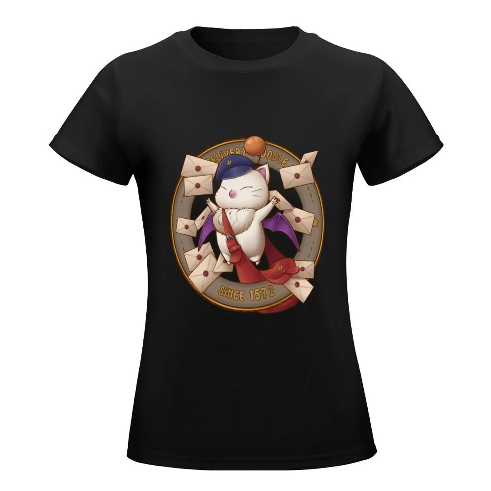 Delivery Moogle T-Shirt female Short sleeve tee animal print kawaii clothes T-shirt Women