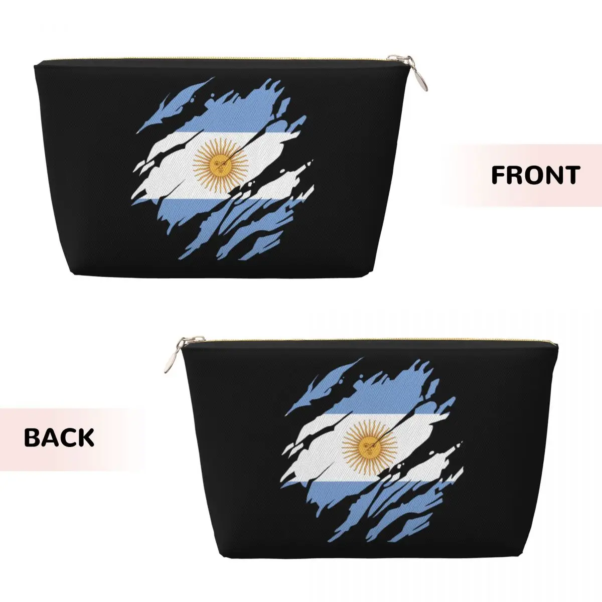 Custom Always Argentina Flag Travel Cosmetic Bag  Argentinian Proud Makeup Toiletry Organizer Ladies Beauty Storage Dopp Kit