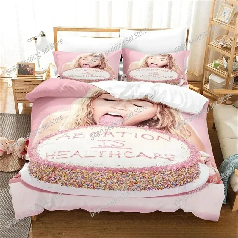 3D Print Miley Cyrus Singer Bedding Set Boys Girls Twin Queen Size Duvet Cover Pillowcase Bed Kids Adult Duvet Cover