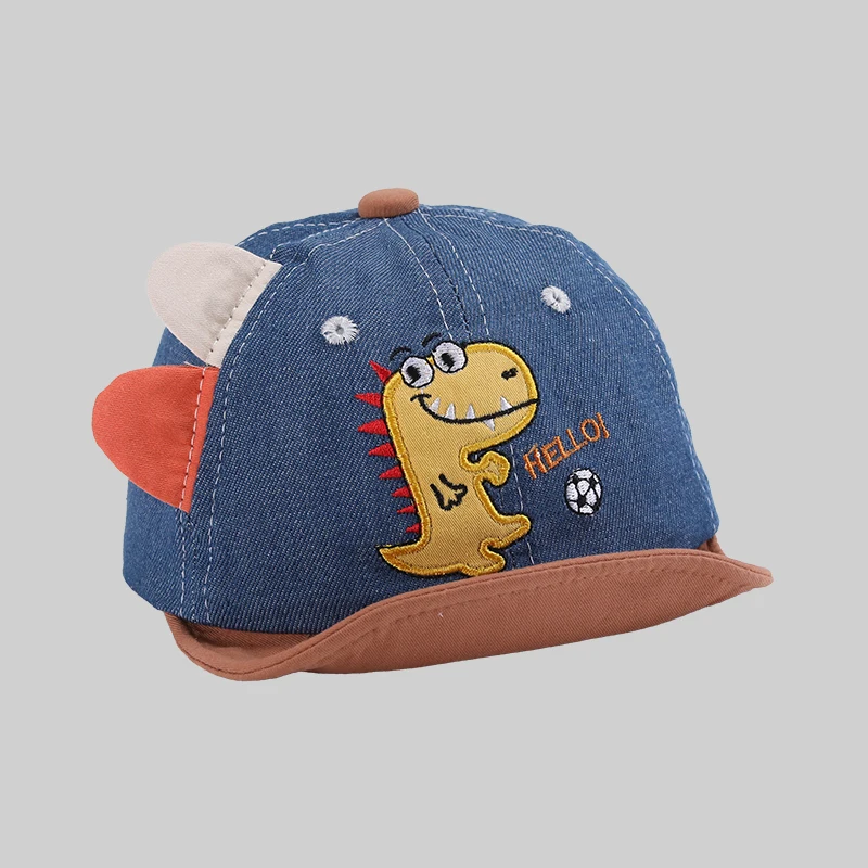 

Autumn Children 's Cartoon Hats School Boys Baseball Sports Embroidered Dinosaurs Outdoor Baby Caps for 6-24 Months Adjustable