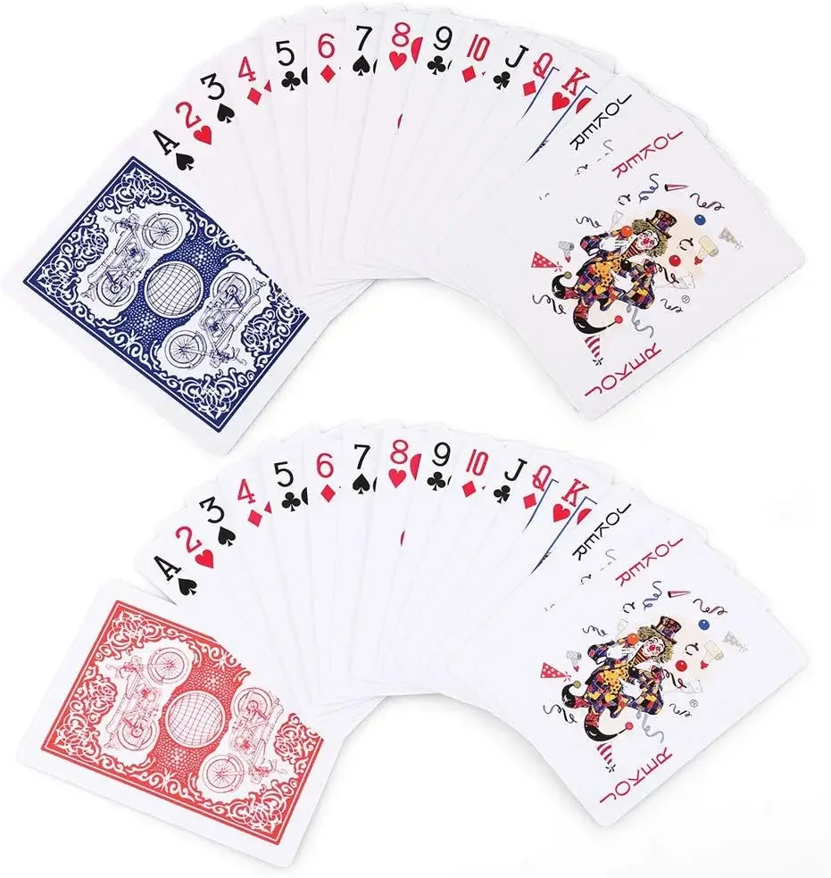 144 Decks of Cards - 72 Blue and 72 Red, Poker Size Standard Index, for Blackjack, Euchre, Canasta Card Game, Casino Grade