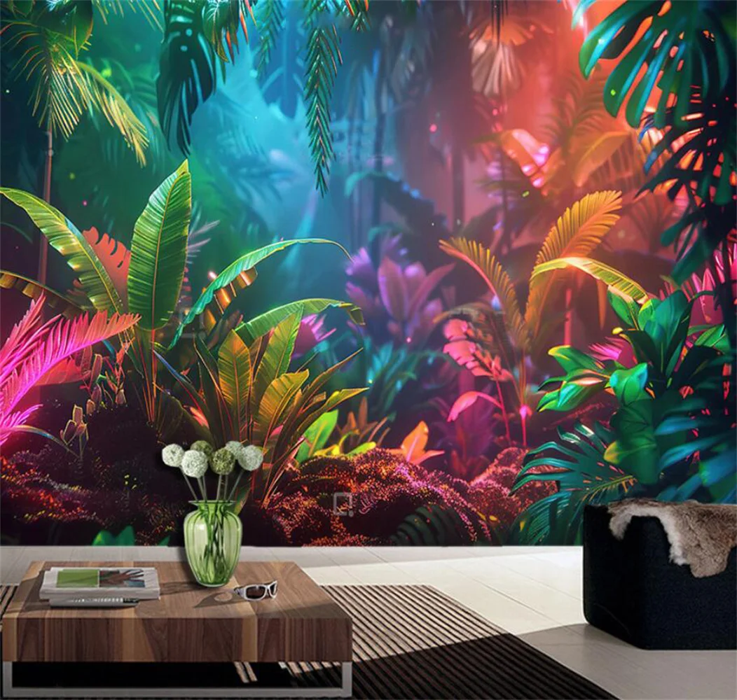3D Mural Wall Paper Custom Cave Visual Nature Forest Background for Living Room And Restaurant Decoration Beibehang